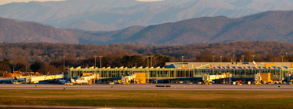 A panoramic view of McGhee Tyson Airport serving Knoxville, Tennessee
By Joseph Creamer